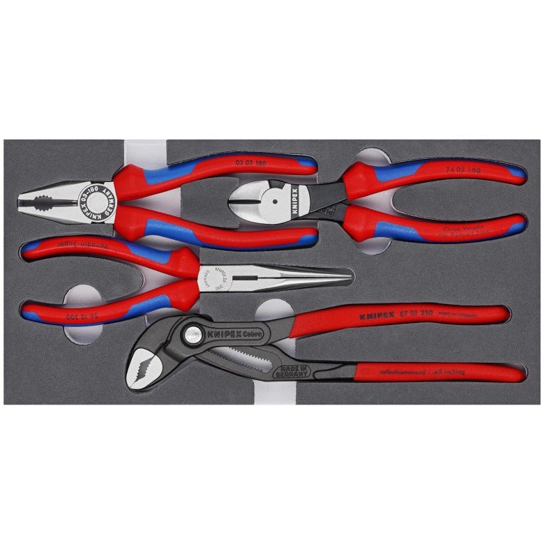 00 20 01 V15 Knipex Set Of Pliers In A Foam Tray 4Pcs