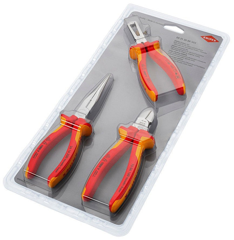 00 31 30 BK V03 Knipex Electrical Set 3 Parts - 1106160, 7006160, 2616200 - Gabby Electric