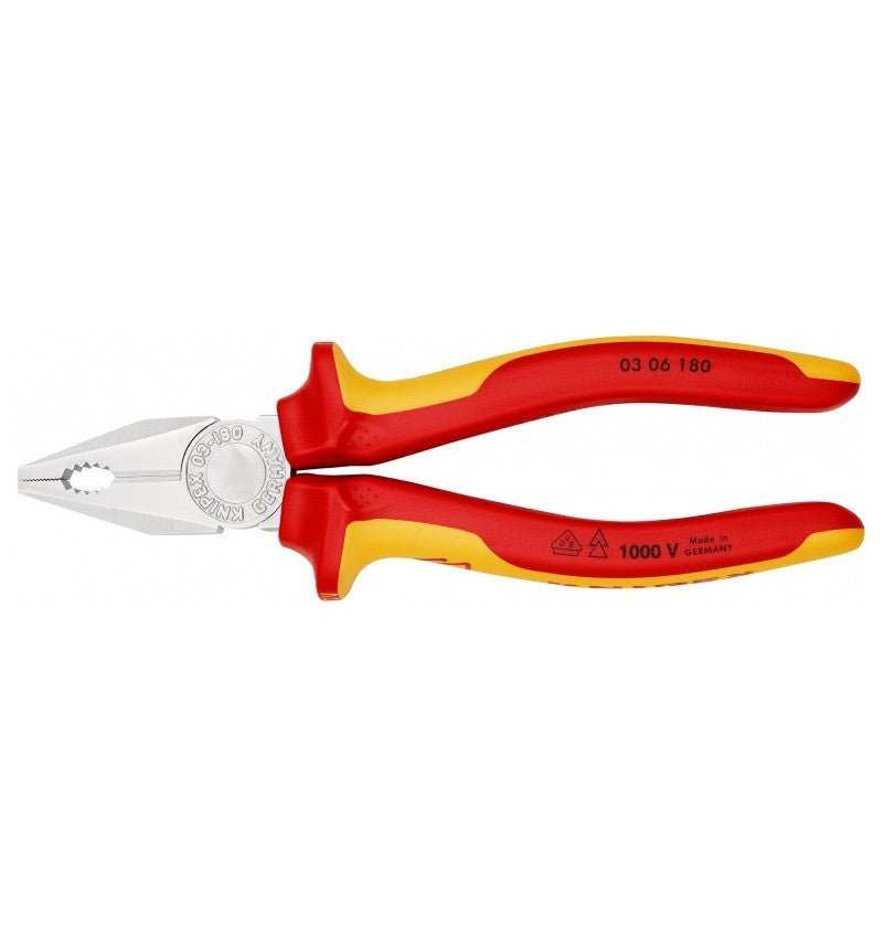 03 06 180 Knipex Combination Pliers Length: 180mm - Gabby Electric