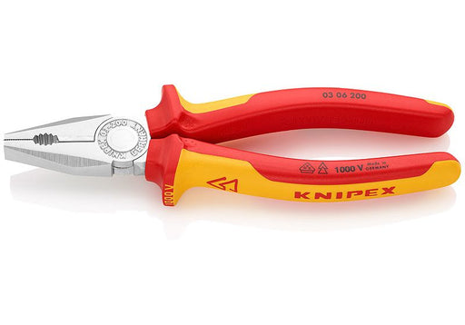 03 06 200 Knipex Combination Pliers Length: 200mm - Gabby Electric
