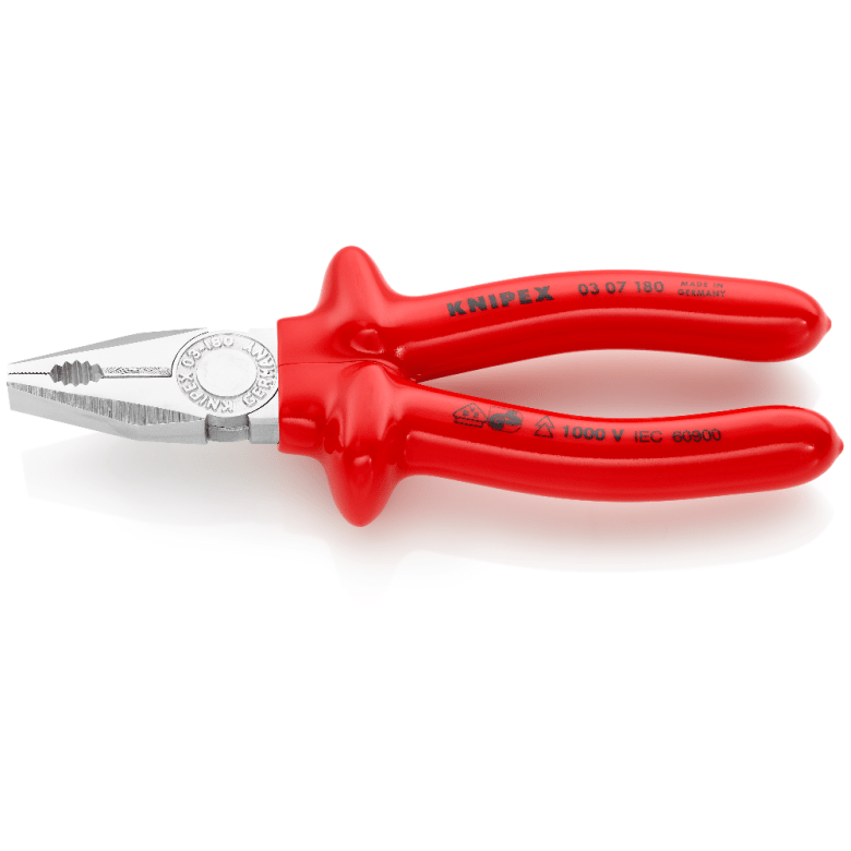 03 07 180 Knipex Combination Pliers Length: 180mm - Gabby Electric