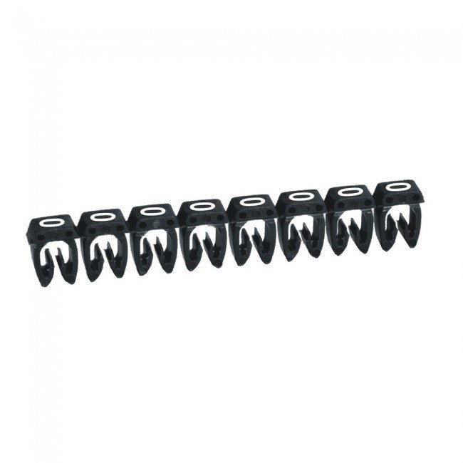 038210 Marker CAB 3 - for wiring 0.5 to 1.5 mm² - number 0 - black - set of 30 - Gabby Electric