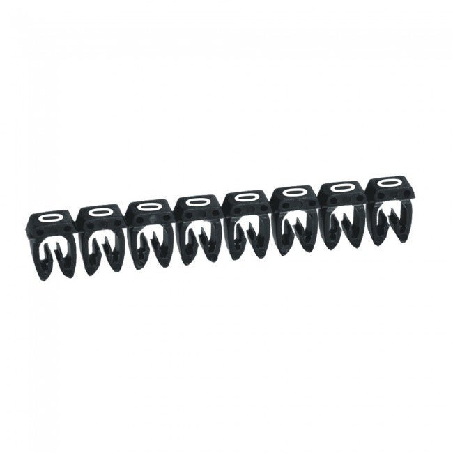 038220 Legrand Marker "0" for wiring 1,5 - 2,5mm², white/black - set of 30