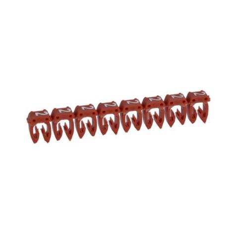 038222 Legrand Marker "2" for wiring 1,5 - 2,5mm², white/red - set of 30