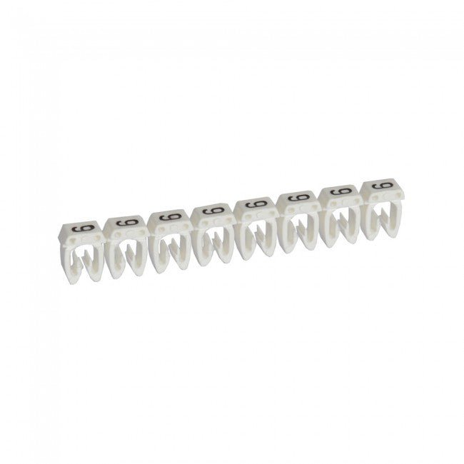 038229 Legrand Marker "9" for wiring 1,5 - 2,5mm², black/white - set of 30