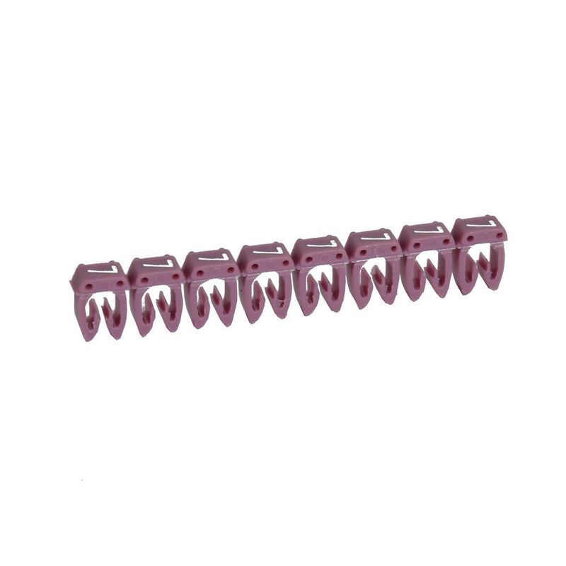 038237 Legrand Marker "7" for Wiring 4 - 6mm², Purple - set of 20 - Gabby Electric