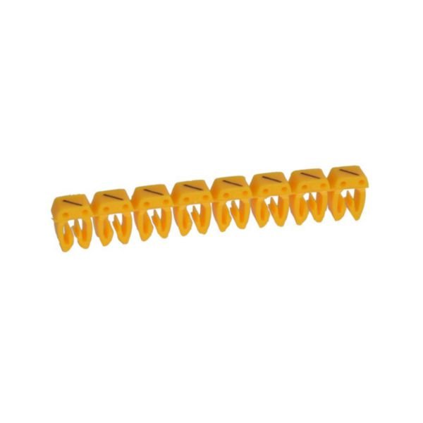 038270 Marker for wire 0.5 - 1.5mm², conventional symbol, yellow, set of 50 - Gabby Electric