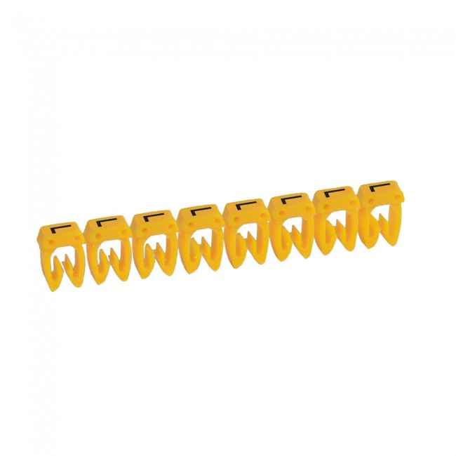 038313 Legrand Marker "N" for wiring 0,5-1,5mm², black/yellow - set of 30