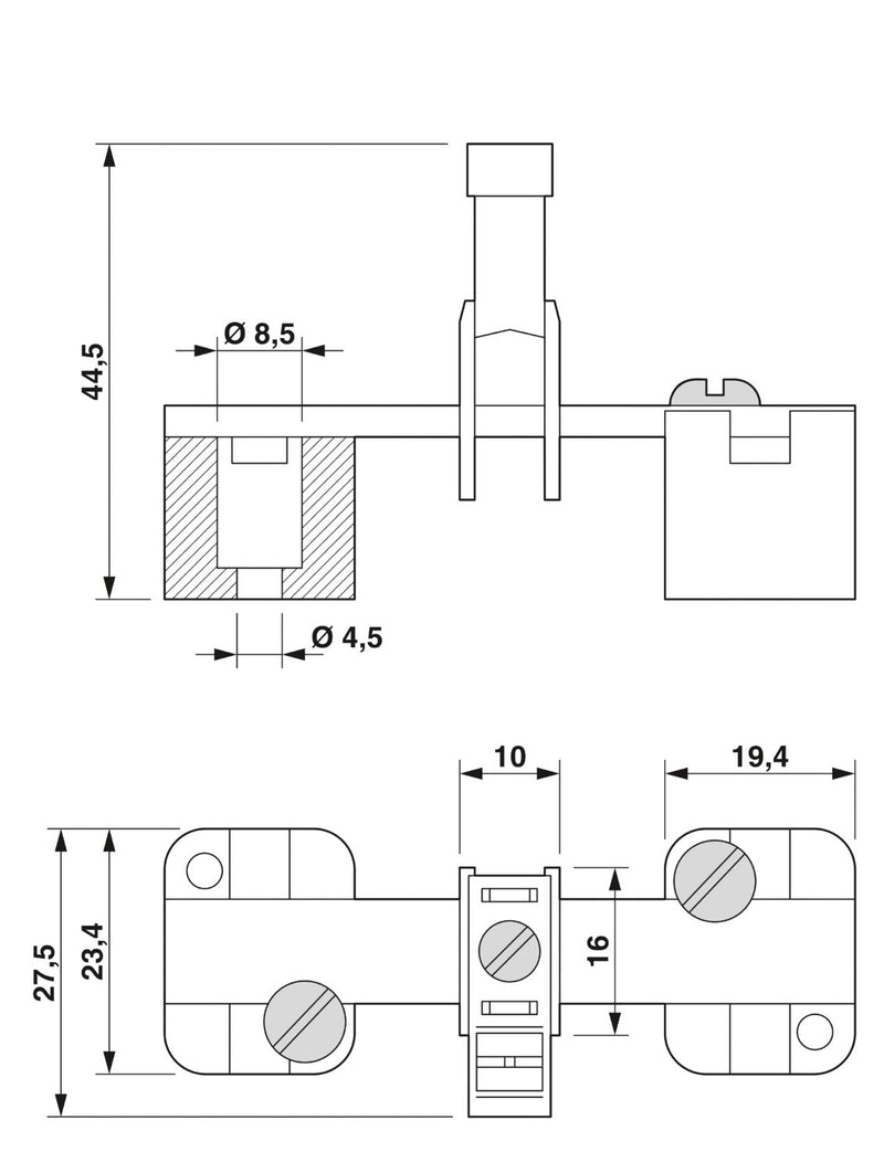 0423027 Phoenix Contact AKG 16 GNYE - Connection terminal block - Gabby Electric