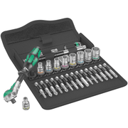 05004016001 Wera 8100 SA 6 Zyklop Speed Ratchet Set, 1/4" Drive, Metric, Set of 28pcs