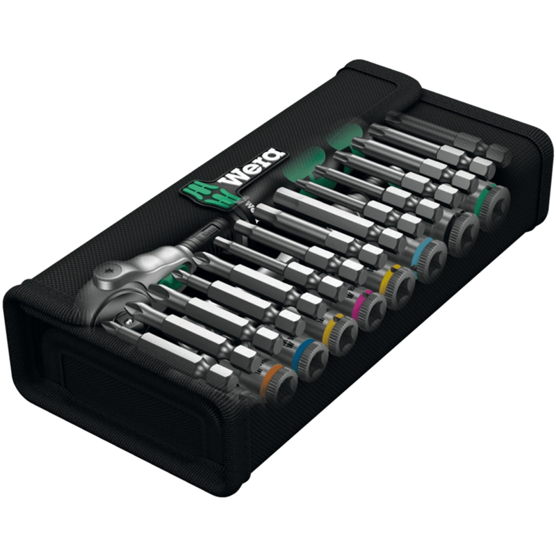 05004016001 Wera 8100 SA 6 Zyklop Speed Ratchet Set, 1/4" Drive, Metric, Set of 28pcs