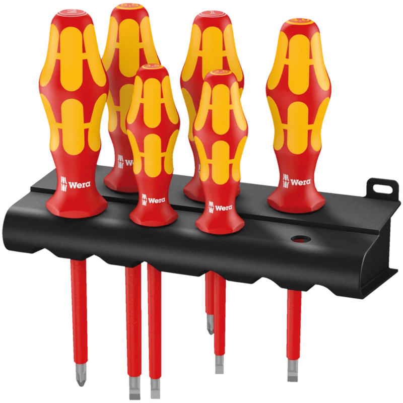 05006145001 Wera 160 i/6 Rack Screwdriver Set Kraftform Plus Series 100 + Rack, Set of 6pcs