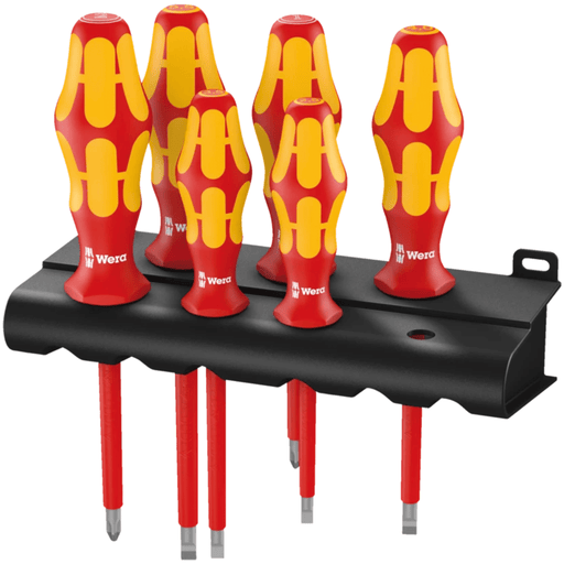 05006145001 Wera 160 i/6 Rack Screwdriver Set Kraftform Plus Series 100 + Rack, Set of 6pcs