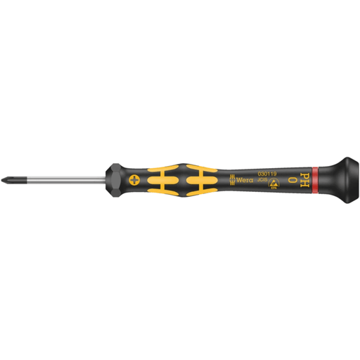 05030112001 Wera 1550 PH ESD Kraftform Micro Screwdriver for Phillips Screws PH 1x80mm