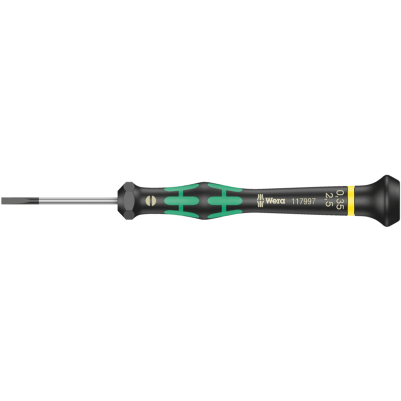 05118017001 Wera 2035 Screwdriver for Slotted Screws for Electronic Applications, 0.3x2x50mm