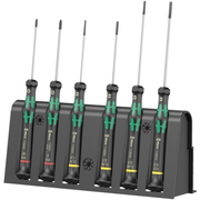 05118150001 Wera 2035/6 A Screwdriver Set and Rack for Electronic Applications, Set of 6pcs.
