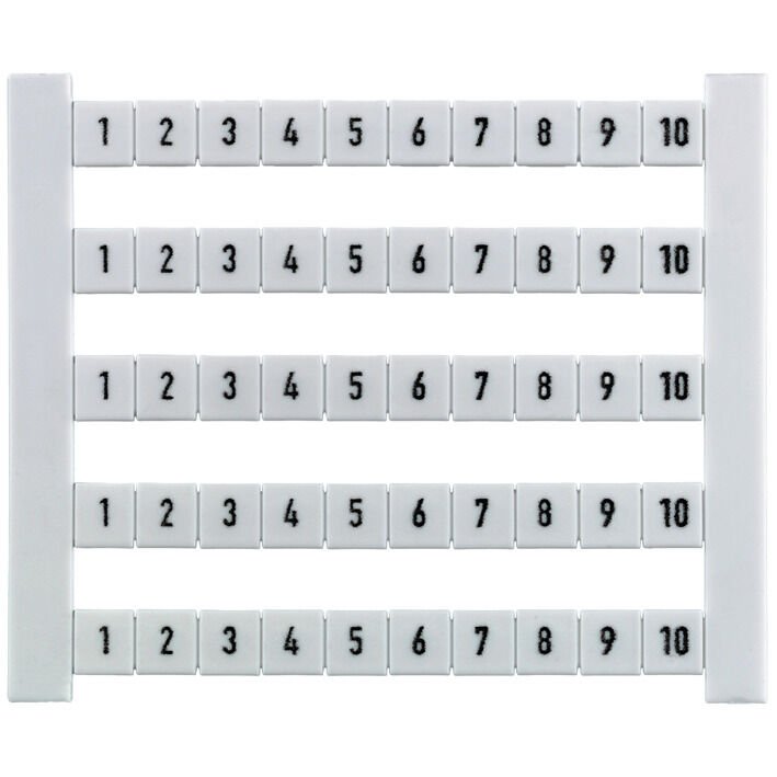 0523060041 Weidmuller DEK 5 FWZ 41 - 50 Dekafix Terminal Marker 5x5mm, White - set of 50