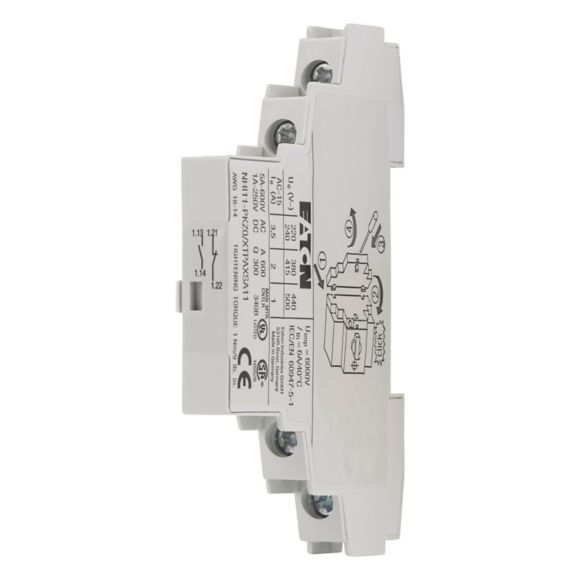 072896 NHI11 - PKZ0 - Standard auxiliary contact, 1 N/O, 1 NC - Gabby Electric