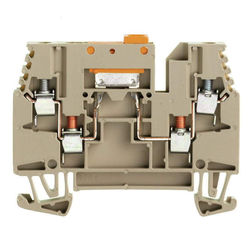 1039900000 Weidmuller WTR 2.5/ZZ Test - Disconnect Terminal, Screw Connection, 2.5mm² 16A 400V, Dark Beige