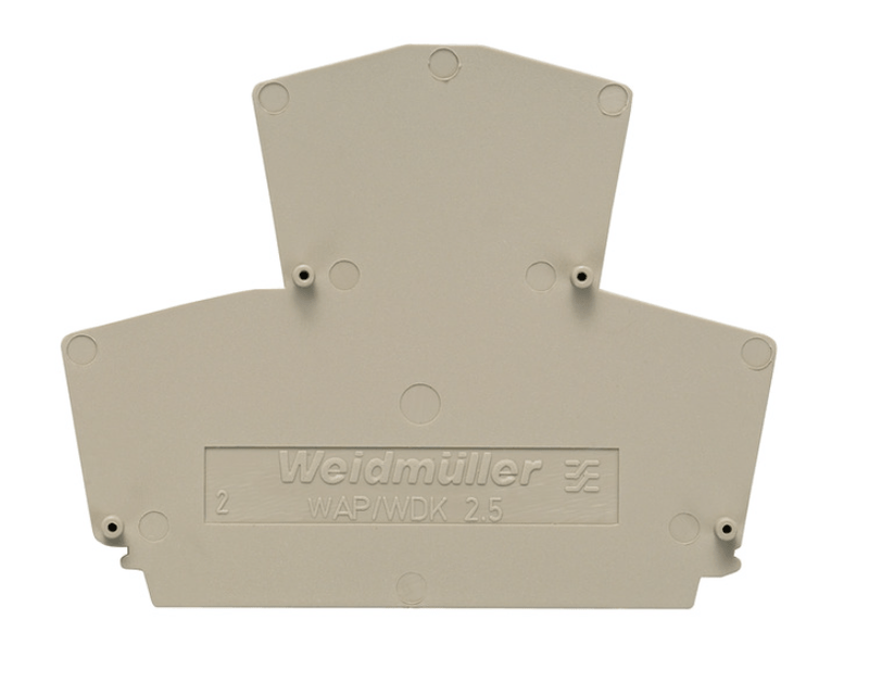 1059100000 WAP WDK2,5 W - Series end plate, dark beige - Gabby Electric
