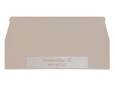 1068300000 WAP WTL6/1 W - Series end plate, dark beige - Gabby Electric