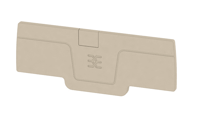 1521530000 Weidmuller AEP 4C 2,5 A - Series End Plate, Dark Beige - Gabby Electric