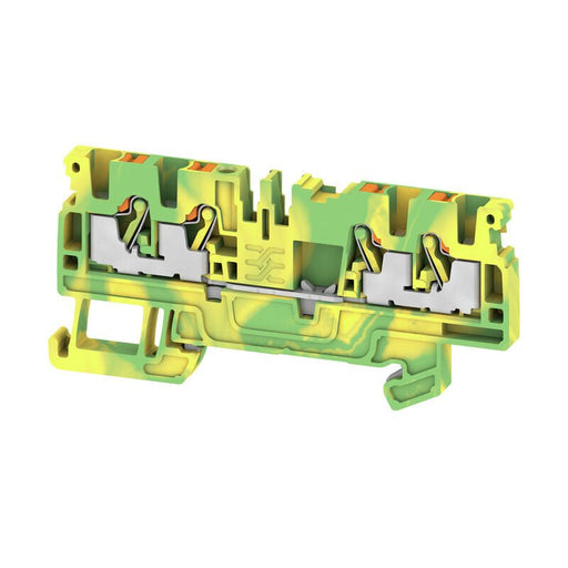 1521540000 Weidmuller A4C 2.5 PE PE Terminal, PUSH IN, 2.5mm², Green/Yellow - Gabby Electric