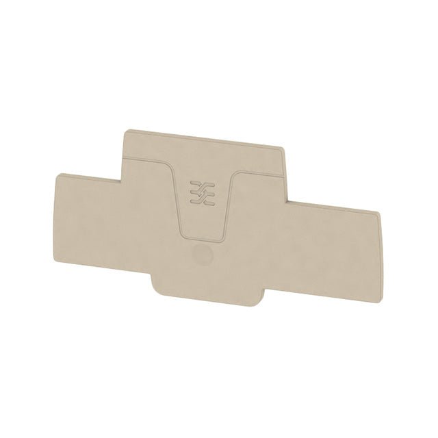 1547690000 Weidmuller AEP 2T 2,5 A - series end plate, dark beige - Gabby Electric