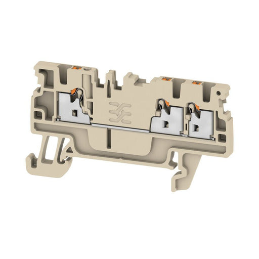 1552740000 Weidmuller A3C 1.5 Feed - Through Terminal, PUSH IN, 1.5mm² 500V 17.5A, Dark Beige