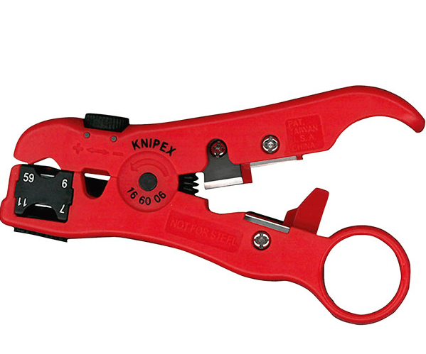 16 60 06 SB Knipex Wire Stripping Tool For Coax Cable Length: 125mm - Gabby Electric