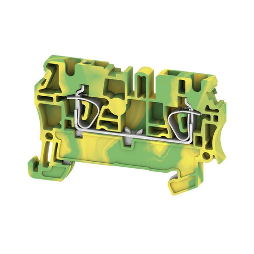 1608640000 Weidmuller ZPE 2.5 PE Terminal, Tension - clamp connection, 2.5mm² 300A, Green/Yellow