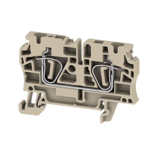 1632050000 Weidmuller ZDU 4 Feed - Through Terminal, 4mm² 800V 32A, Dark Beige