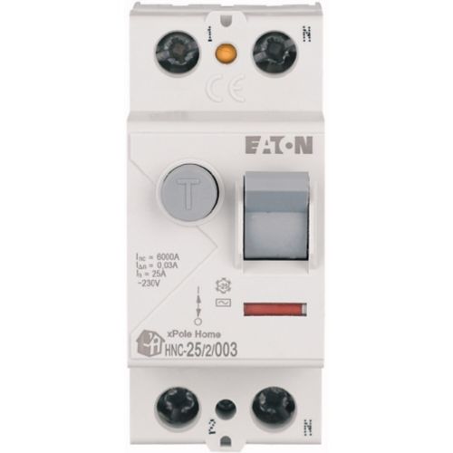 194690 Eaton HNC - 25/2/003 Residual current circuit breaker 2P 25A 30mA Type AC - Gabby Electric