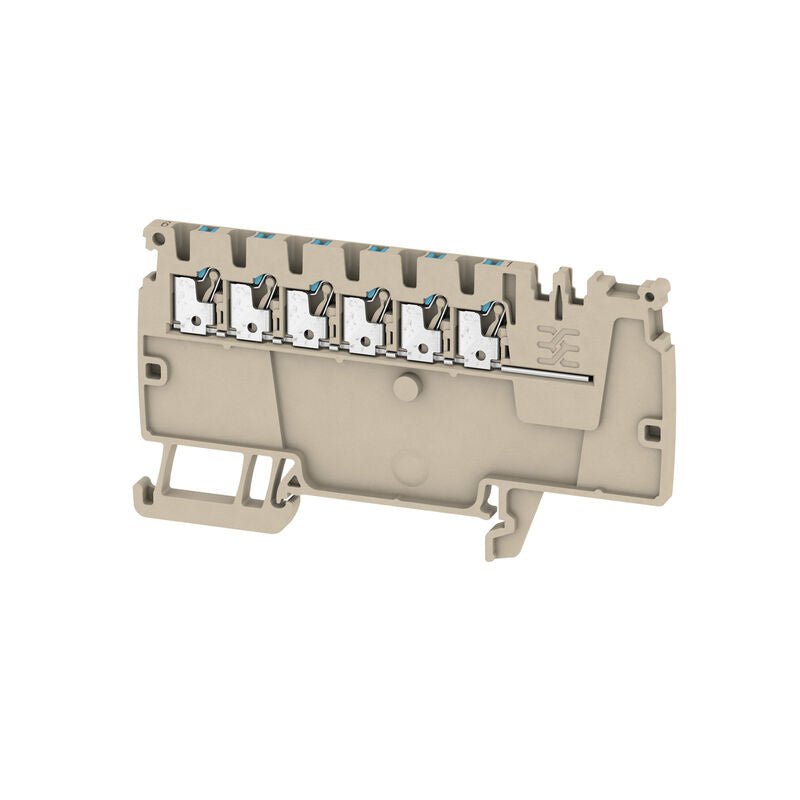 1988170000 Weidmuller AAP11 1.5 LI BL Modular Distribution Terminals, PUSH IN, 1.5mm² 500V 17.5A, Dark Beige - Gabby Electric