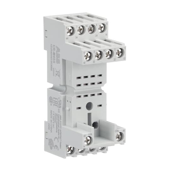 1SVR405651R3000 CR - M4SS Standard socket for 2c/o or 4c/o CR - M relay - Gabby Electric