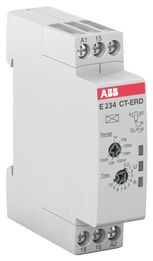 1SVR500100R0000 CT - ERD.12 Time relay, ON - delay 1c/o, 24 - 240VAC 24 - 48VDC - Gabby Electric