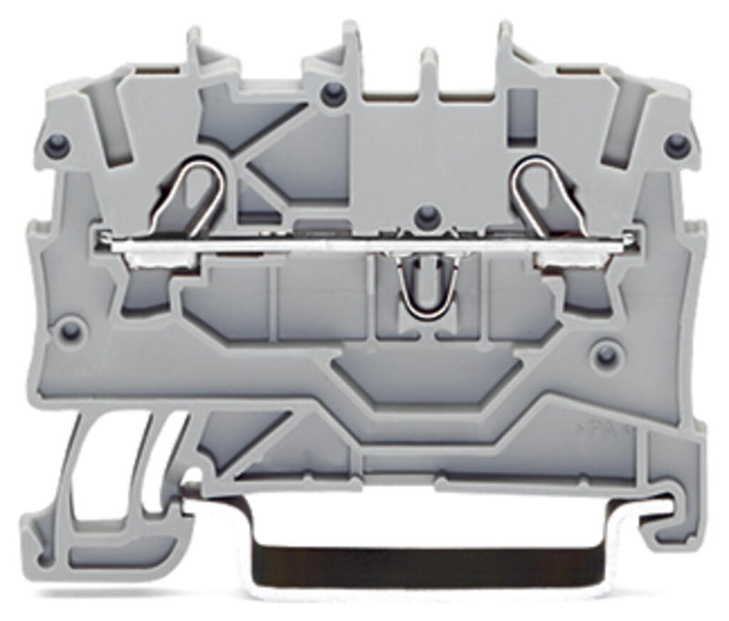 2000 - 1201 Wago 2 - Conductor Through Terminal Block, Push - in CAGE CLAMP®, 1.00mm², Gray