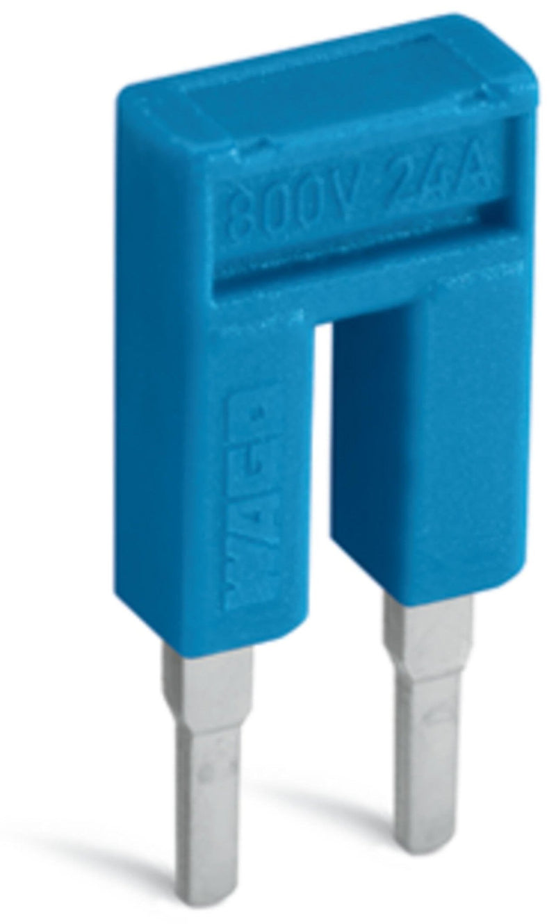 2002 - 402/000 - 006 Wago Jumper 2 - Way Insulatded, Blue - set of 25 - Gabby Electric