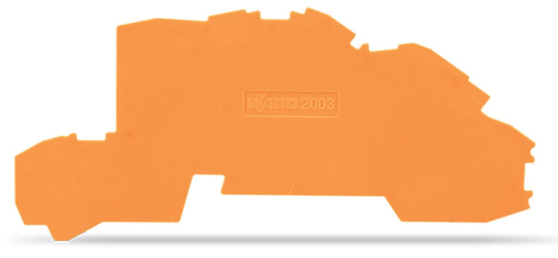 2003 - 7692 Wago End and Intermediate Plate 0,8mm Thick, orange - Gabby Electric