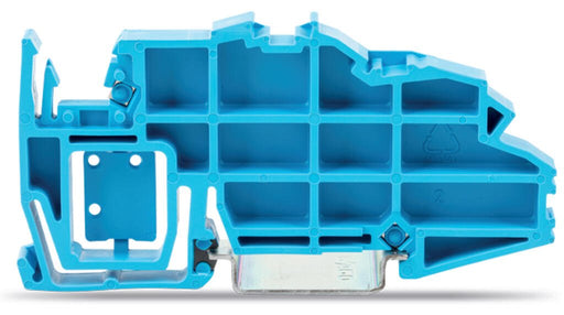 2009 - 305 Wago Busbar Carrier with End Stop Function and Detachable Separator Plate, 7.5mmvThick, Blue
