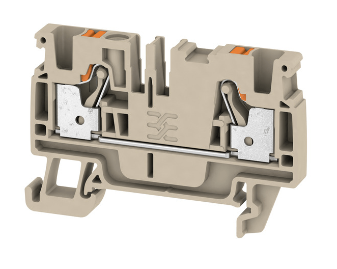 2051180000 A2C 4 Feed - through terminal PUSH IN 4mm² 800V 32A, dark beige - Gabby Electric