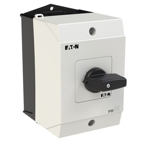 207132 Eaton T0 - 3 - 8401/I1 Reversing switch 3P T0 20A surface mounting, with black thumb grip - Gabby Electric