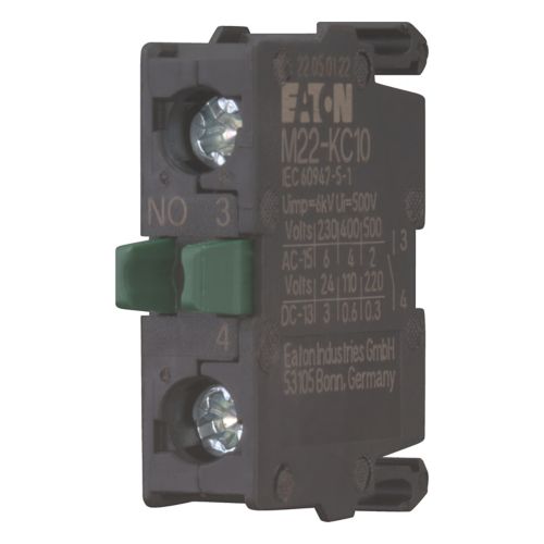 Eaton 216381 M22-KC10-GVP Contact Element 1NO Screw Base Fixing