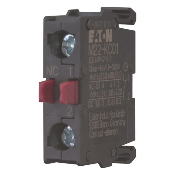 216382 Eaton M22-KC01 Contact element, Screw terminals