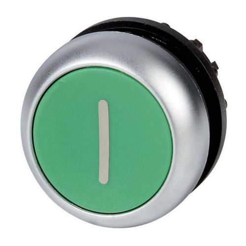 216607 Eaton M22 - D - G - X1 Pushbutton RMQ - Titan Flat momentary, green - Gabby Electric