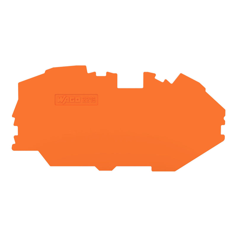 2216-7692 Wago End and Intermediate Plate 1mm Thick, orange