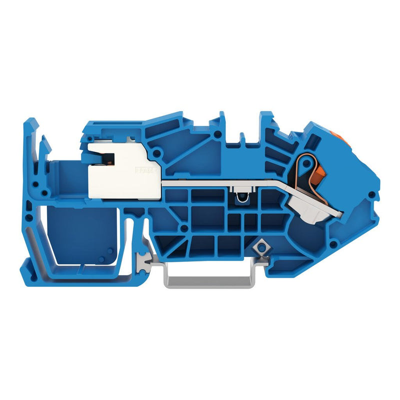 2216-7714 Wago 1-Conductor N-Disconnect Terminal Block 16mm² With Push-Button, blue