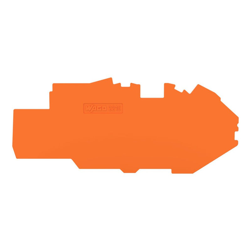 2216 - 7792 Wago End And Intermediate Plate 1mm Thick, orange - Gabby Electric