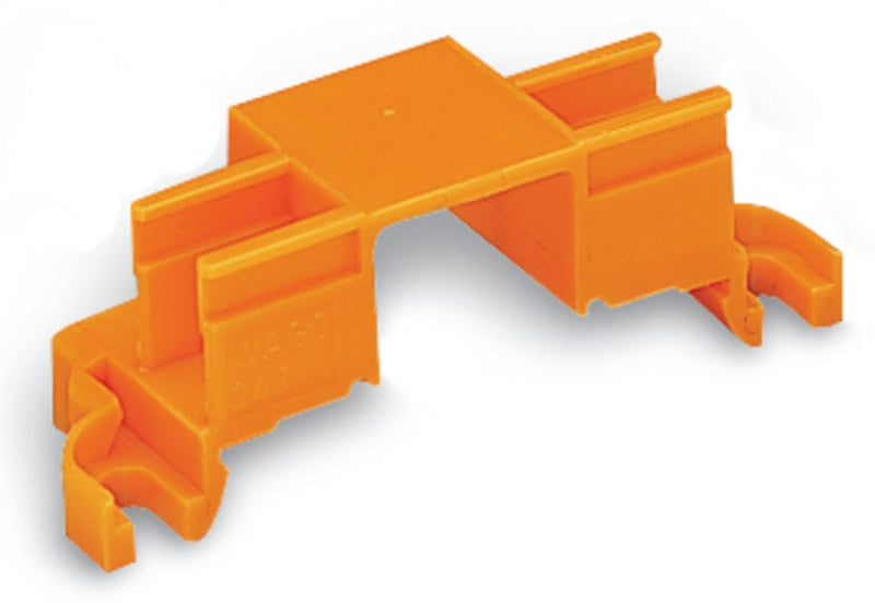 243 - 112 Wago Mounting carrier for 4 connectors 243 series for DIN - 35 rail, orange - set of 10 - Gabby Electric
