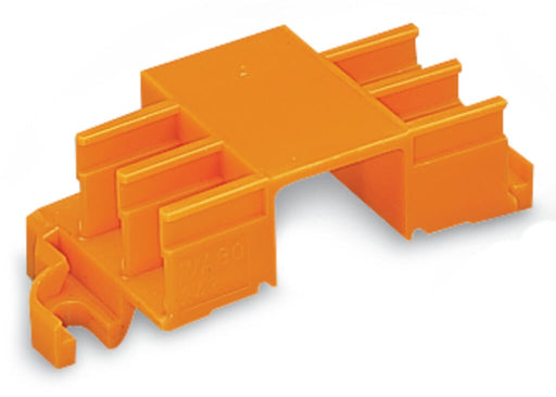 243 - 113 Wago Mounting carrier for 6 connectors 243 series for DIN - 35 rail, orange - set of 50 - Gabby Electric